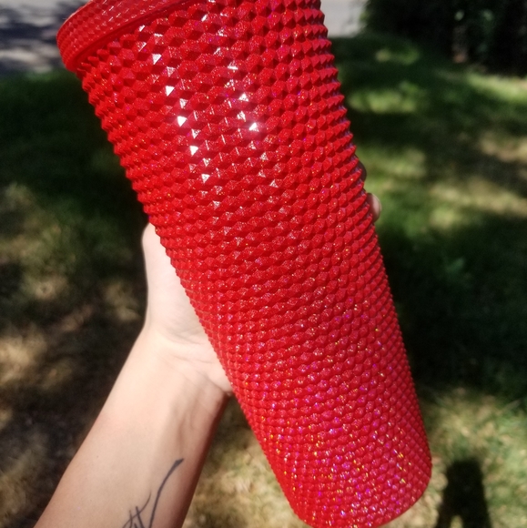 🆕️Starbucks, Custom, Red Holo Studded Tumbler - Picture 7 of 16